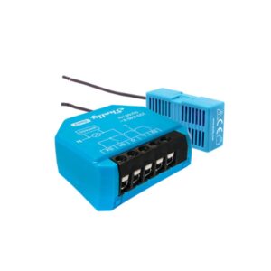 Shelly 1L Gen3 compact cyan smart relay module for in-wall installation without neutral wire