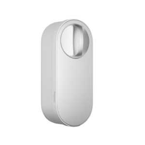 Aqara Smart Lock U200 Lite retrofit smart lock mounted on Euro profile cylinder, white